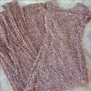 Adrianna Papell Formal Dusty Rose Sequin Dress